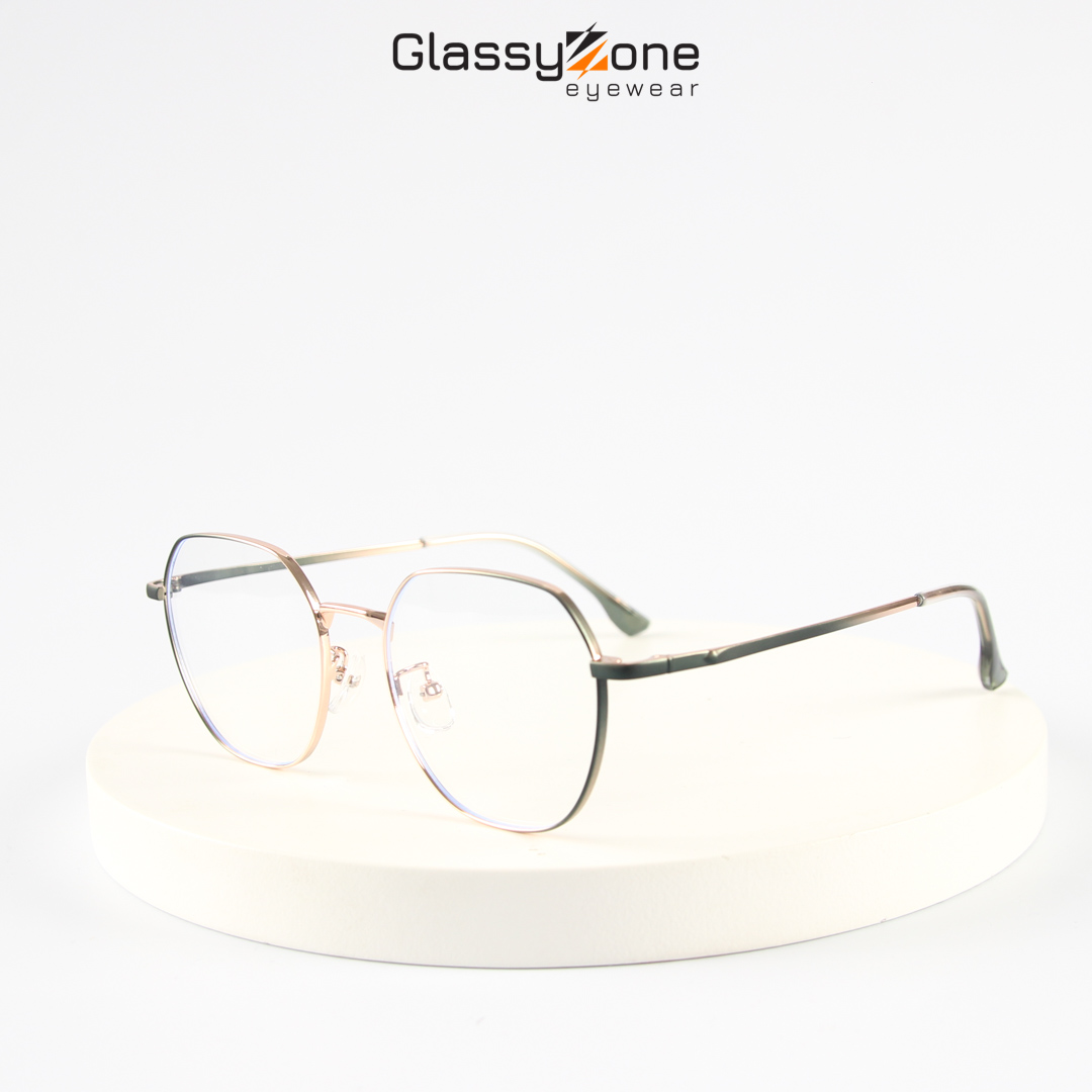Gọng kính cận, Mắt kính giả cận kim loại Form oval Nam Nữ Corretta- GlassyZone