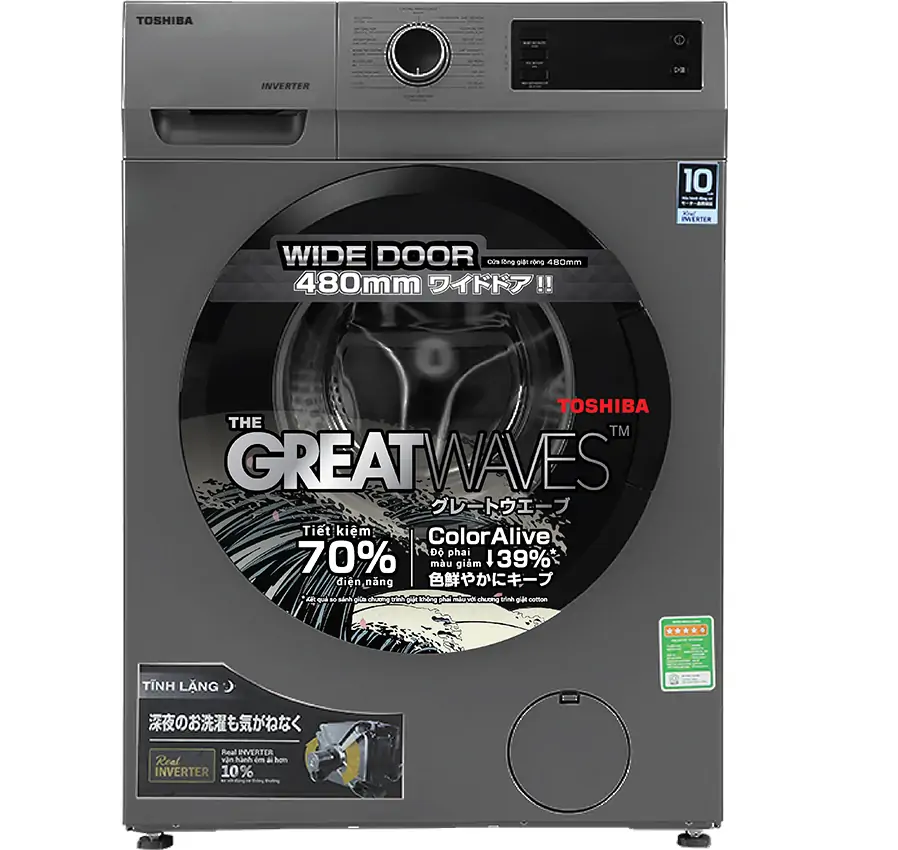 Máy giặt Toshiba Inverter 8.5 kg TW-BK95S3V model 2021 - Hàng chính hãng