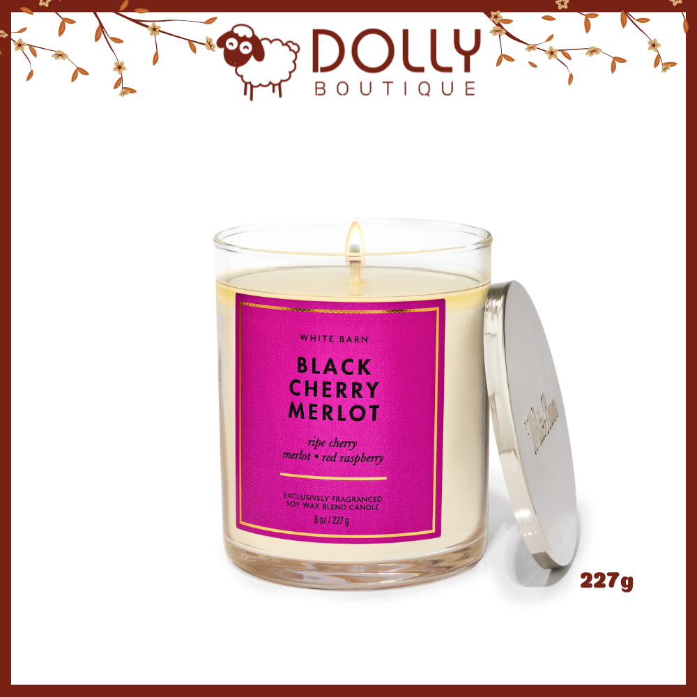 Nến Thơm 1 Bấc Black Cherry Merlot Single Wick Candle 227g