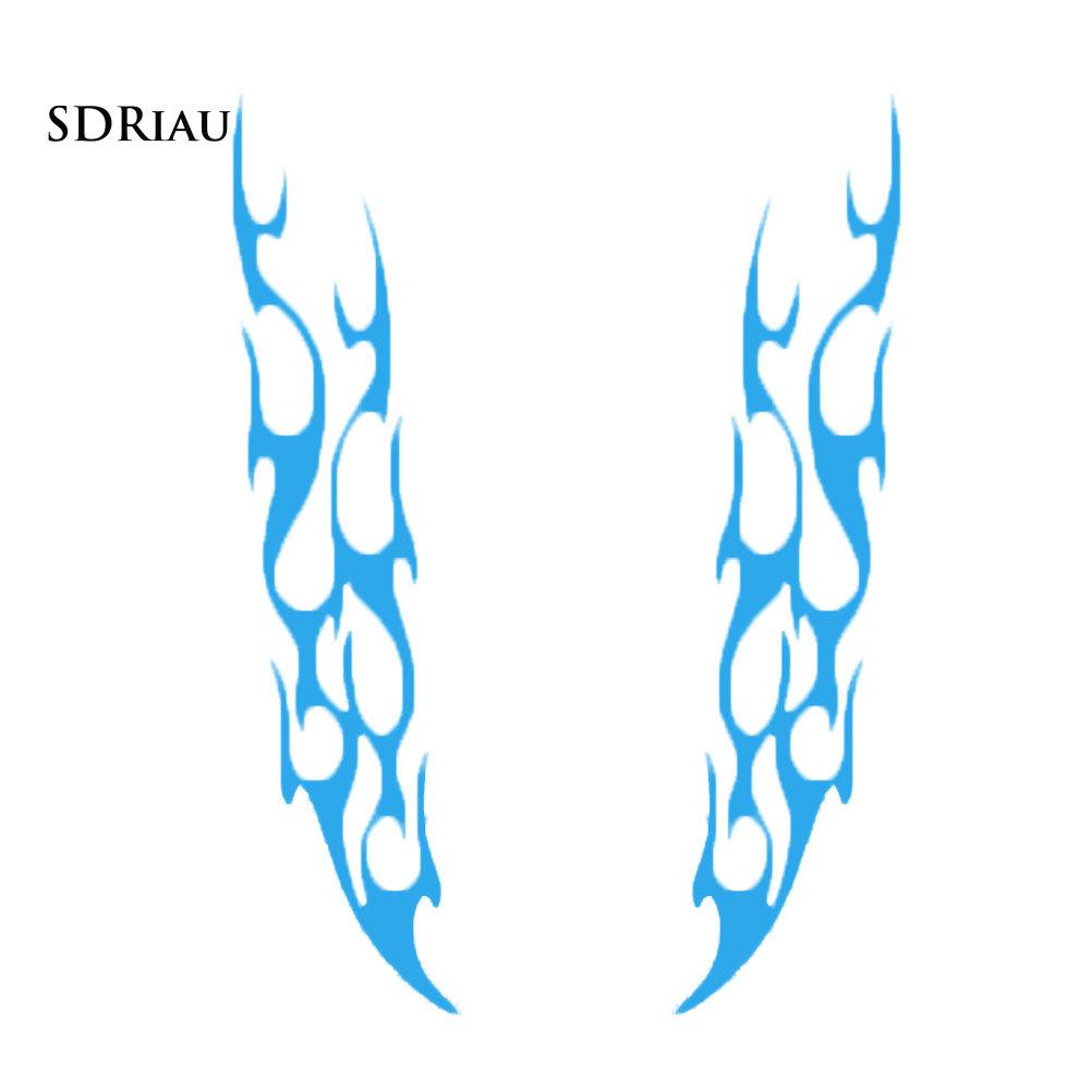1 Cặp Decal Dán Trang Trí Xe Hơi Hình Ngọn Lửa