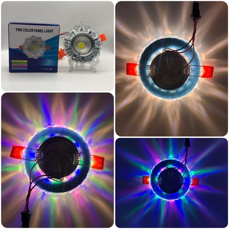 Âm trần viền màu cob 3w+3w