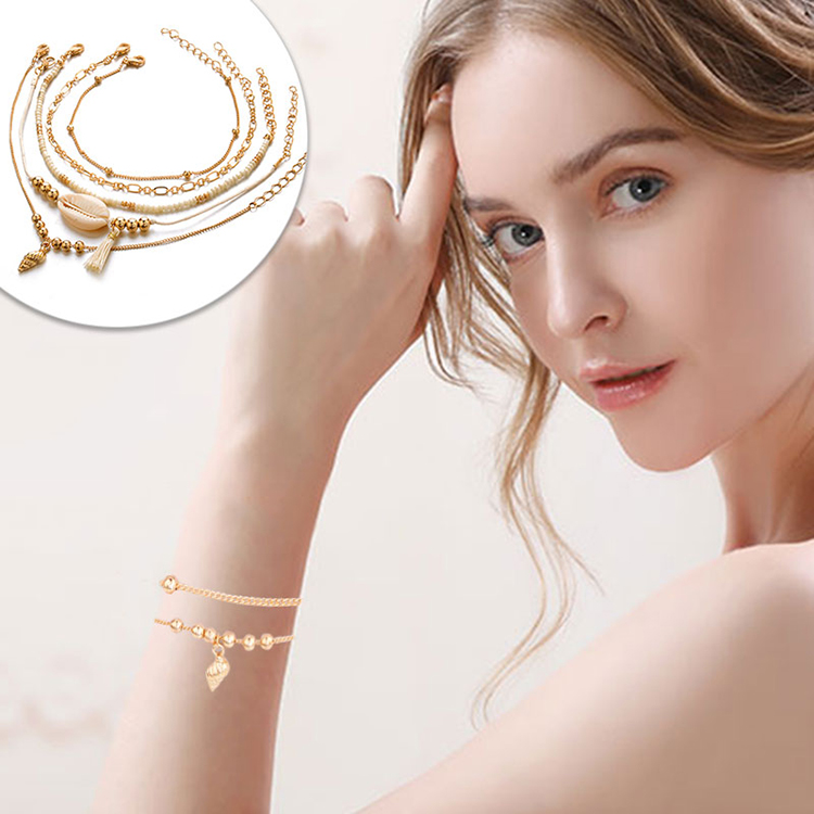 Bộ 5 Vòng Đeo Tay Nữ Phong Cách Boho