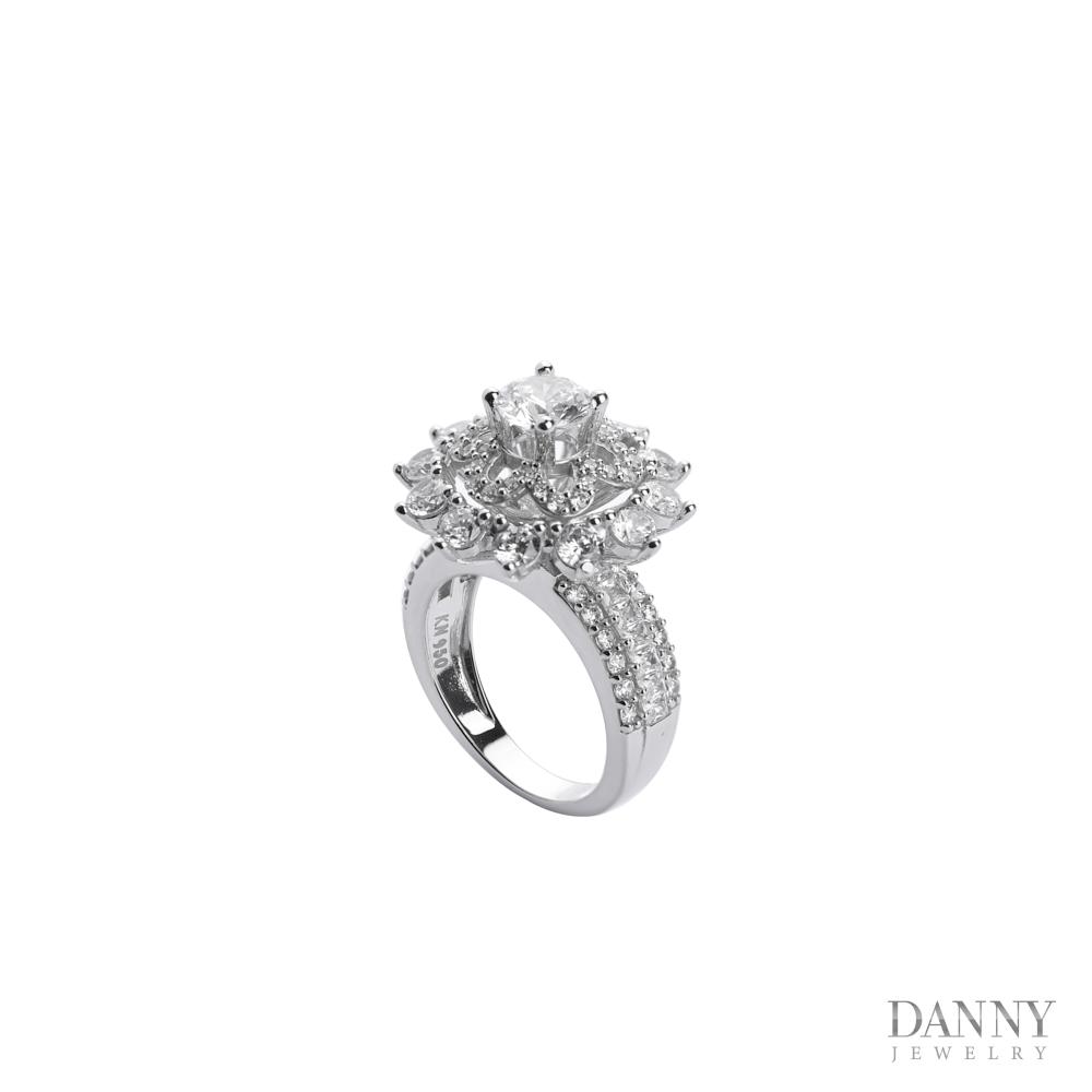 Nhẫn Nữ Bạc 925 Danny Jewelry Xi Bạch Kim Đính Đá CZ KI4GZ018