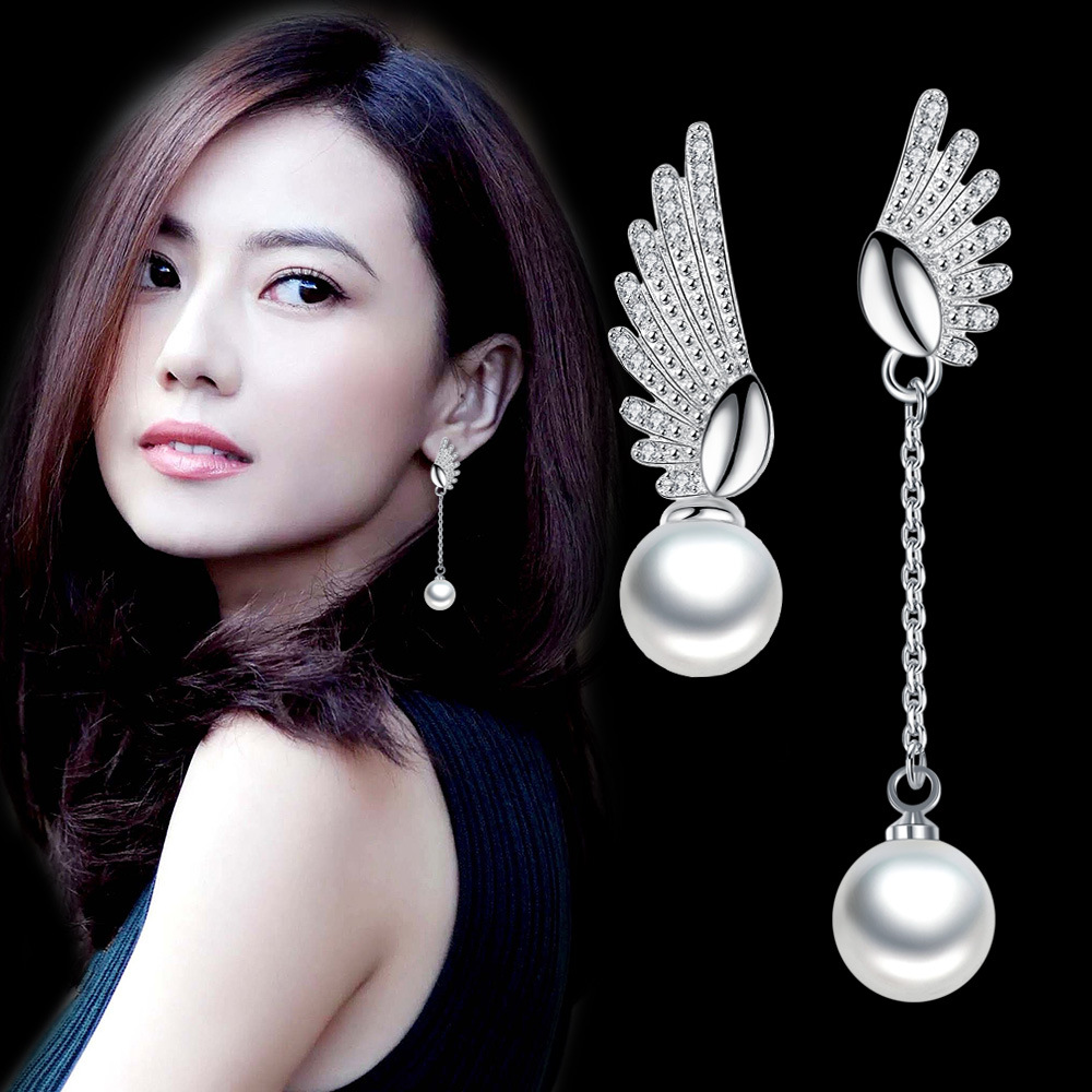 Khuyên tai ngọc trai nữ phong cách Hàn Quốc