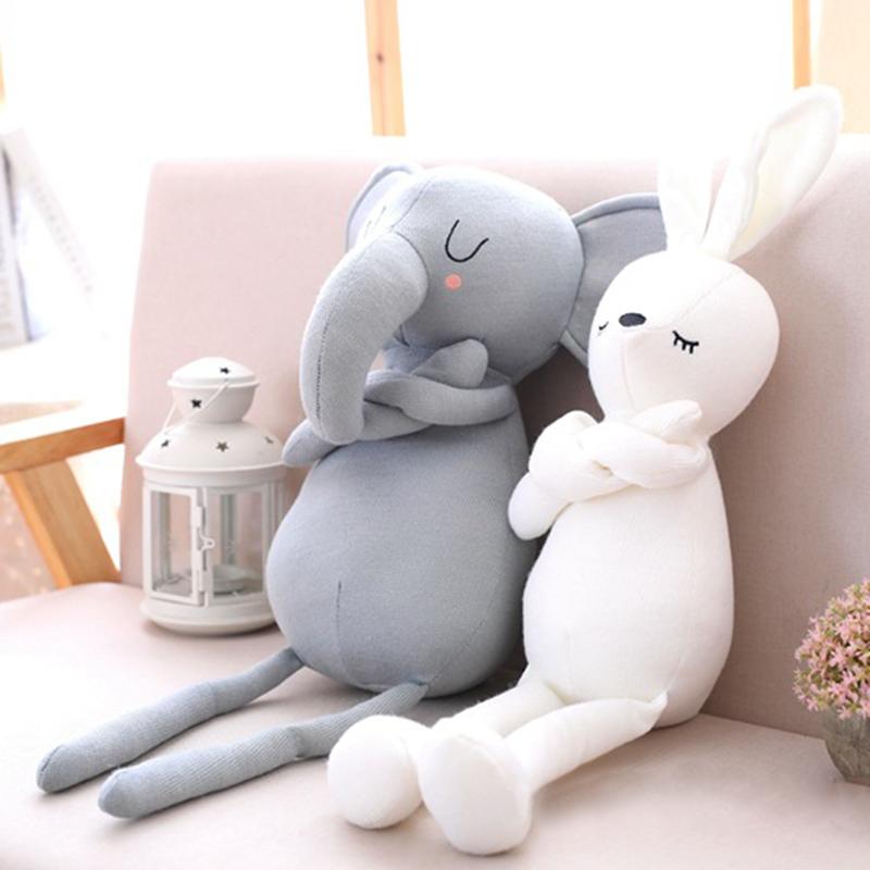 Chú Voi Dễ Thương Thỏ Gối Cho Bé Gái Nhồi Bông Mềm Chơi Động Vật Cho Bé Giường Đệm Gối Cho Bé Trang Trí Phòng Trẻ Em Quà Tặng
