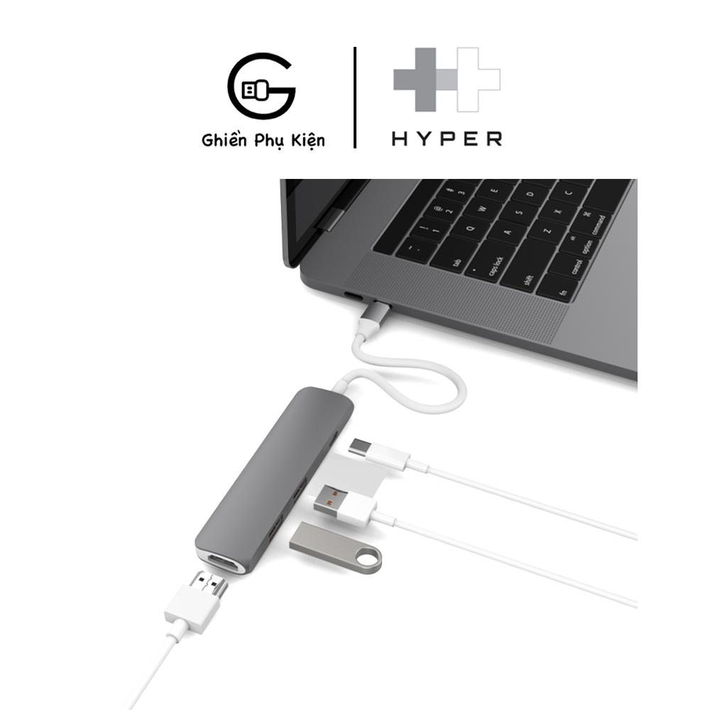 Cổng Chuyển HYPERDRIVE USB TYPE-C HUB WITH 4K HDMI SUPPORT FOR 2016 MACBOOK PRO &amp;amp; 12″ MACBOOK, SURFACE - Hàng Chính Hãng