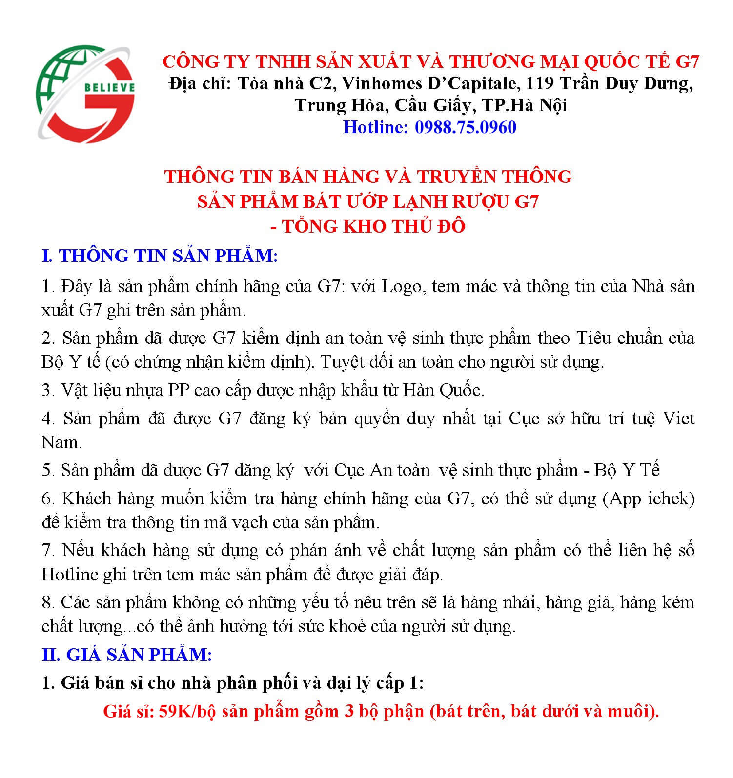Bát Ướp Lạnh Rượu G7 Bát Đựng Rượu Nhựa Cao Cấp Made In VN Kèm Gáo Múc Tiện Lợi