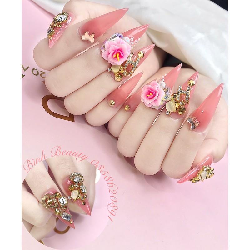 Hoa bột nail - Hồng gân