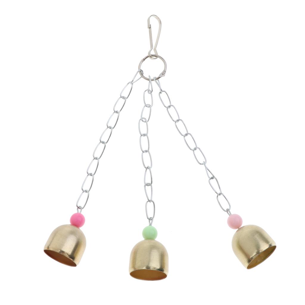 Bird Swing Toys with 3-Bells Parrot Cage Hammock Ladder Hanging Chewing Toy