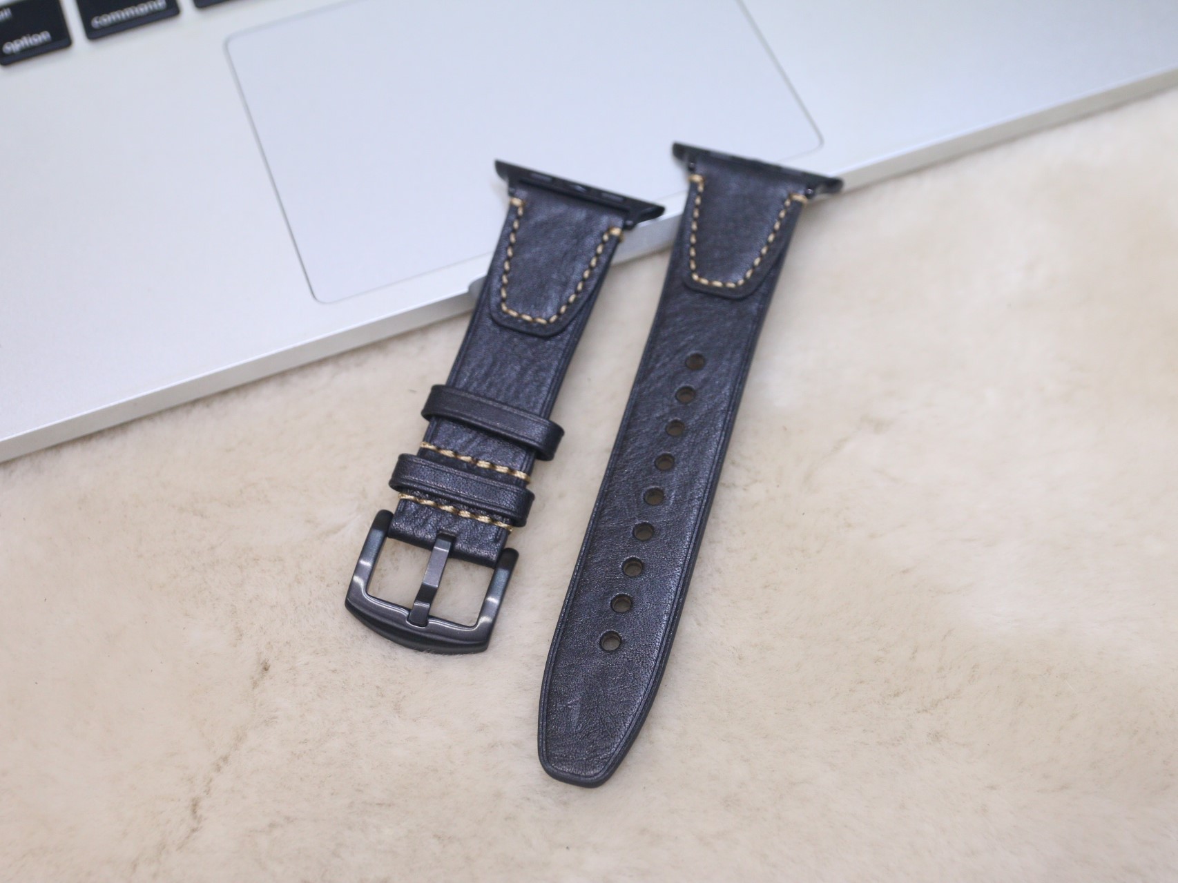 Dây đeo thay thế dành cho Apple Watch 1,2,3,4,5 da bò Ý