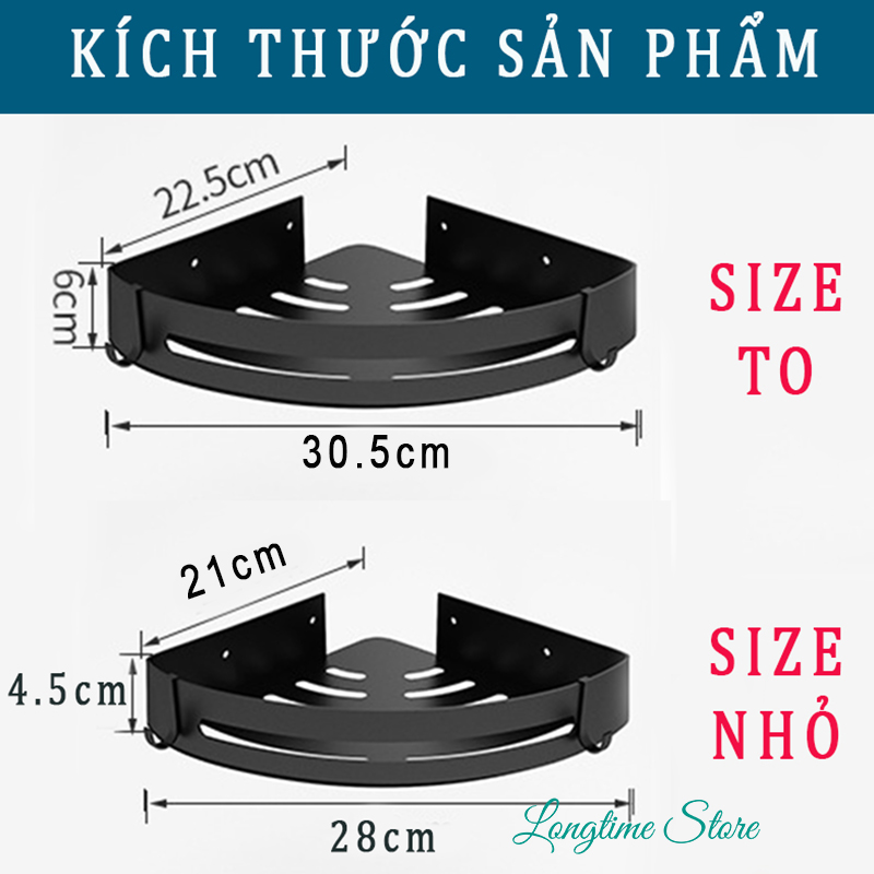 Kệ góc nhà tắm để dầu gội mỹ phẩm phong cách hiện đại