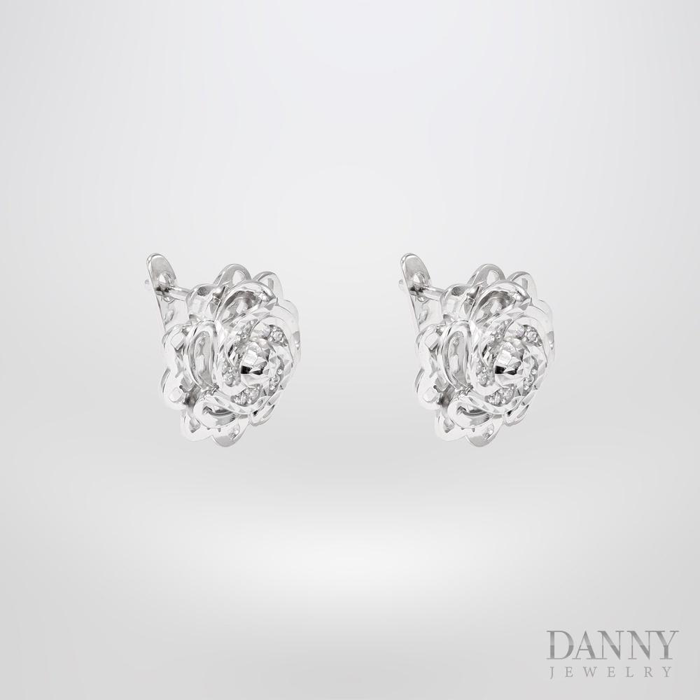 Bông Tai Nữ Bạc 925 Danny Jewelry Xi Bạch Kim Đính Đá CZ NI4GZ028