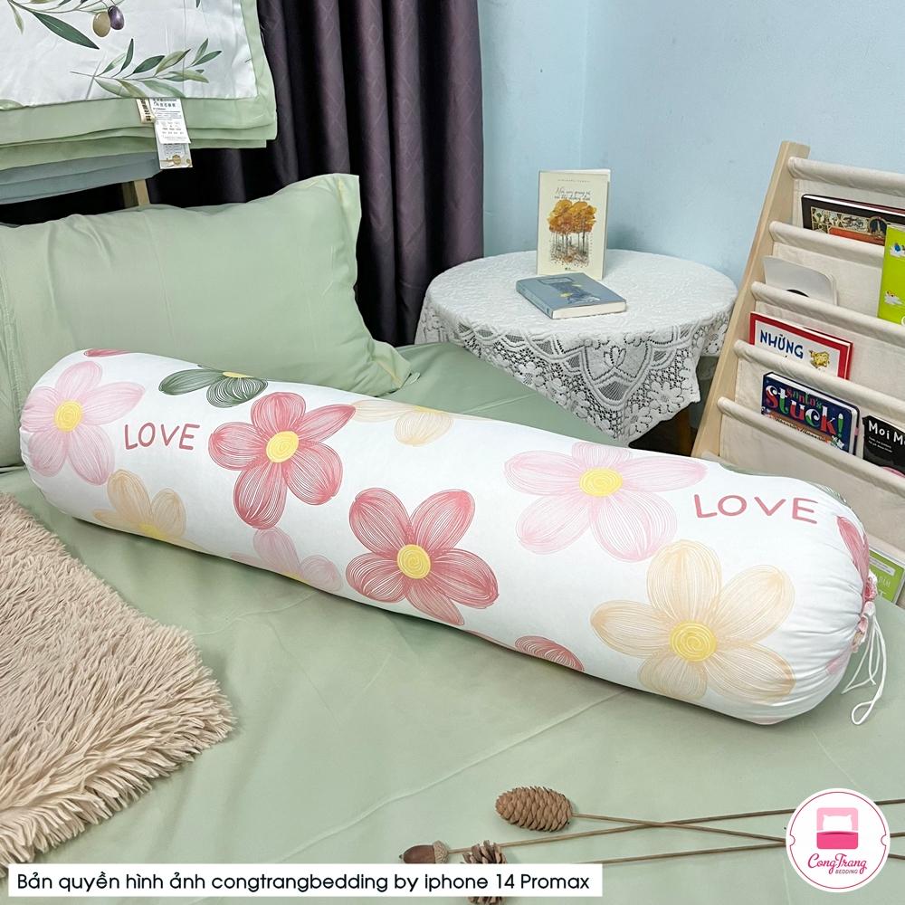 Vỏ gối ôm Cotton PL hoạt tính Nhiều Màu - Cotton Poly nhập Khẩu - Không Bai Xù, không phai màu (30cm x 100cm)