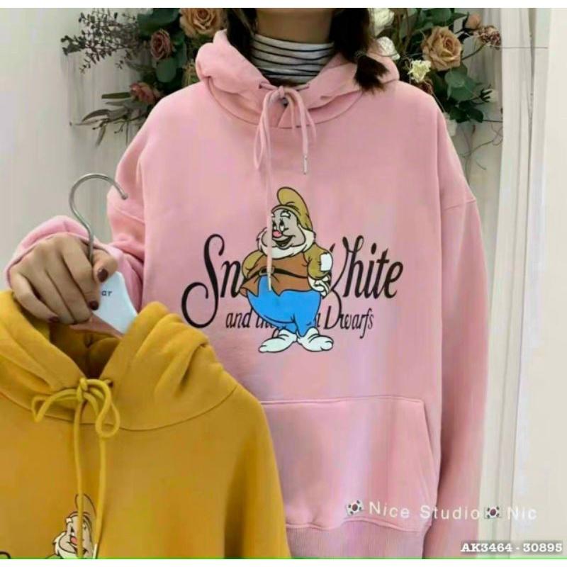 Áo nỉ chui đầu có túi ,Áo hoodie unisex nam nữ chất nỉ bông mềm mịn form rộng,nón to chùm đầu in hoạt hình dễ thương