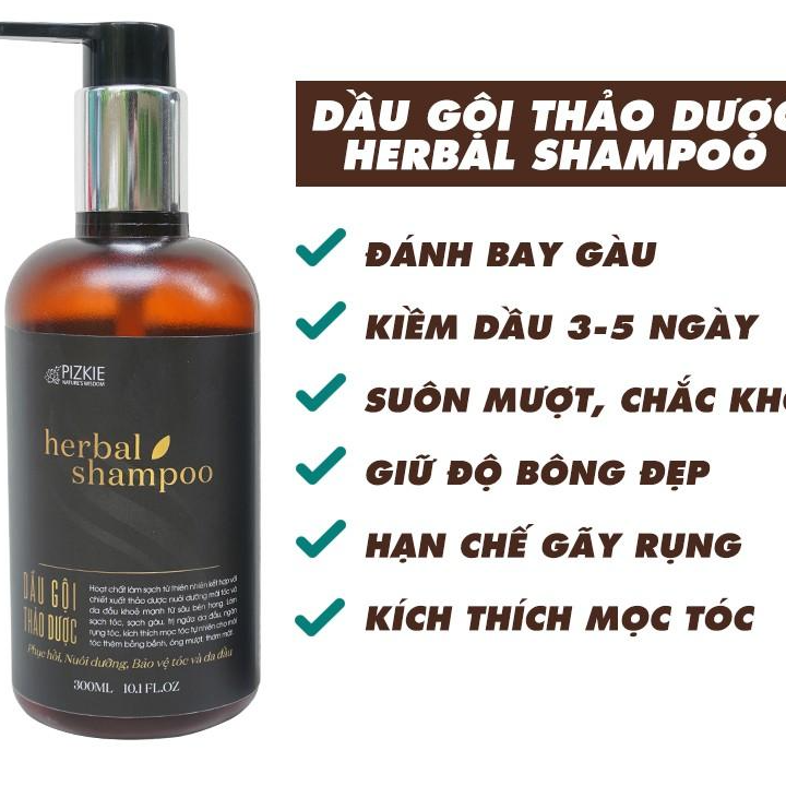 Dầu Gội Thảo Dược HERBAL SHAMPOO 300ml - Ngăn Ngừa Gàu, Kích Thích Mọc Tóc .