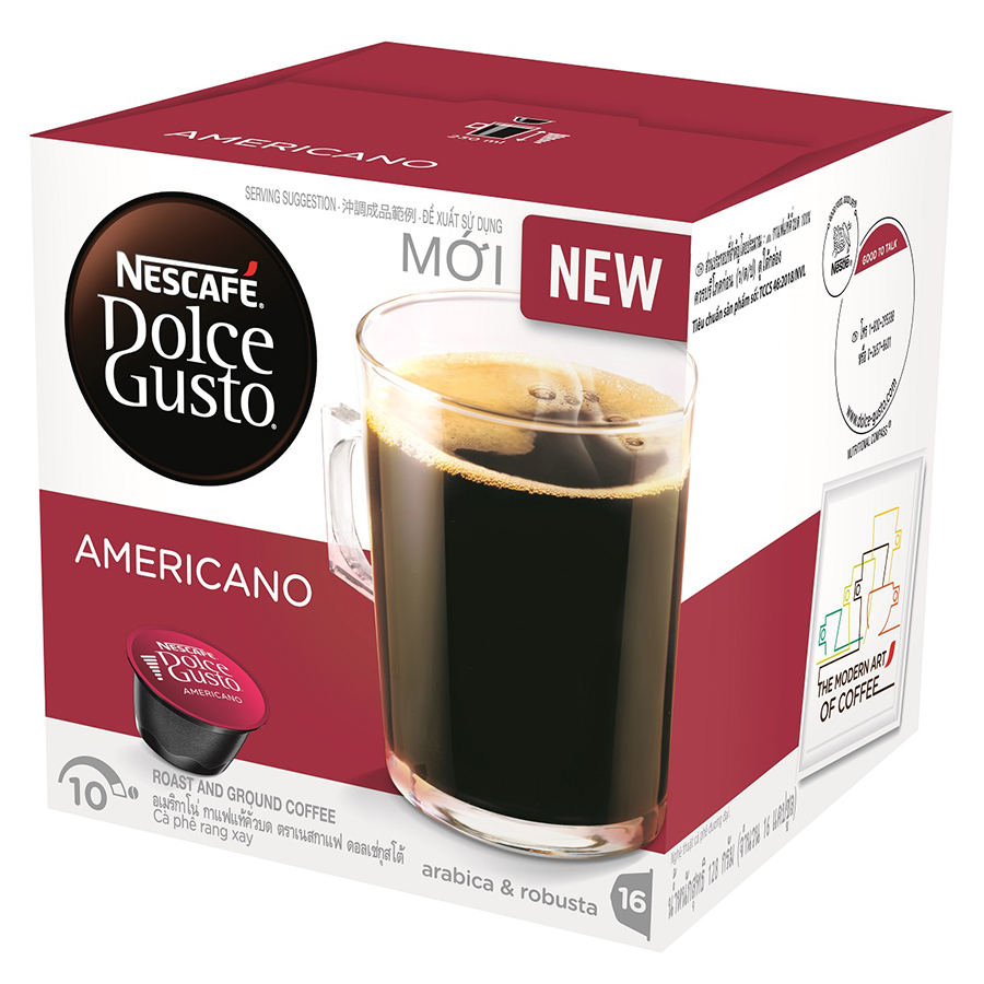 Hộp 16 Viên Nén Cà Phê Rang Xay Nescafe Dolce Gusto – Americano (128g)