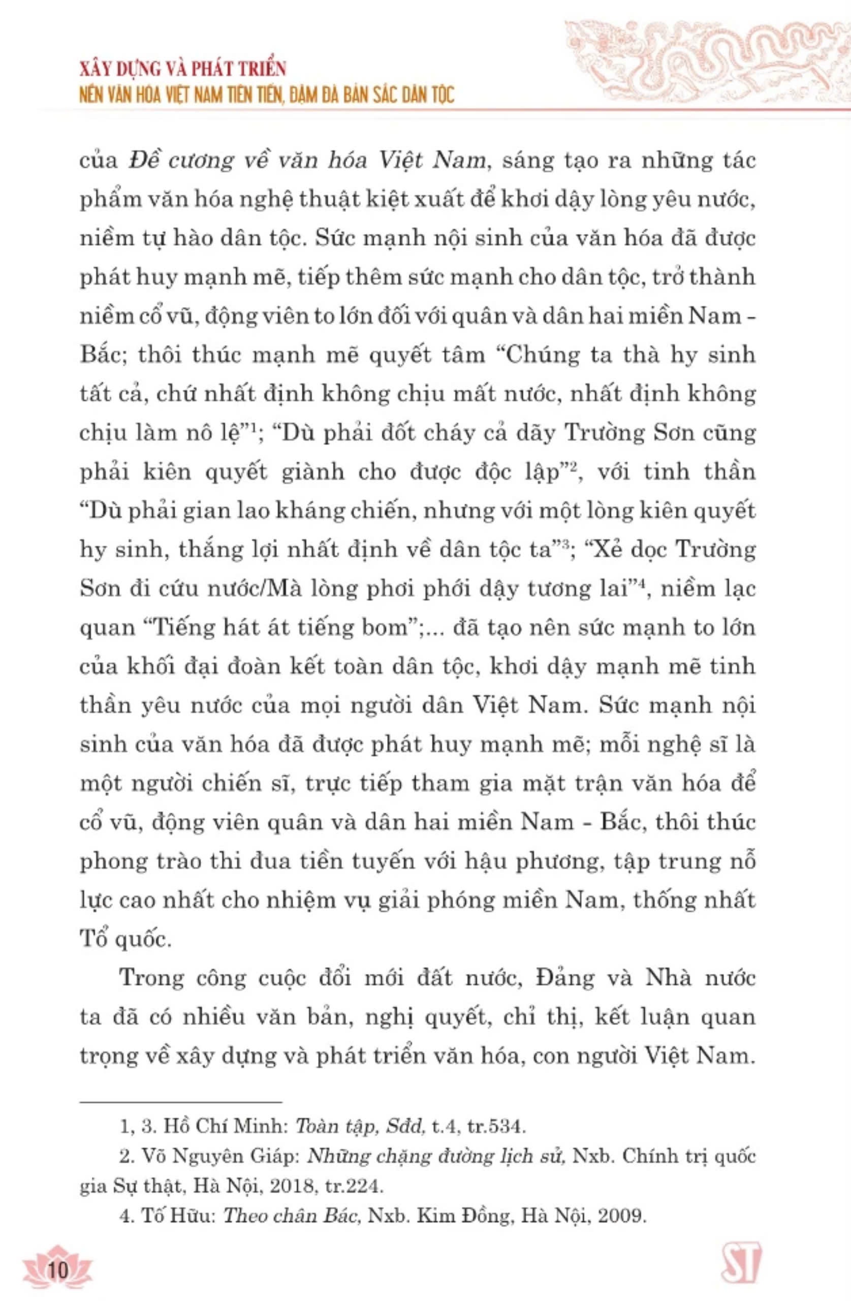 Xây dựng và phát triển nền văn hóa Việt Nam tiên tiến, đậm đà bản sắc dân tộc - bản in 2024