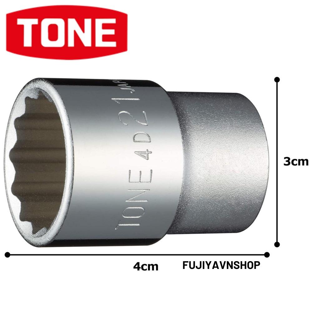 Đầu tuýp 12 cạnh ngắn Tone HP4D-21 ra đầu lục giác 21mm