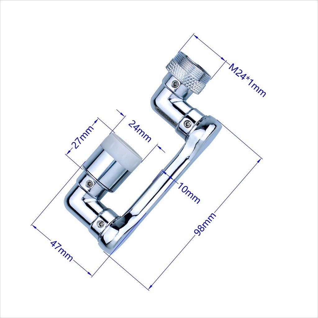 Đầu nối vòi Lavabo, vòi nước thông minh xoay 1080 độ nhựa ABS với 2 chế độ nước tiện dụng