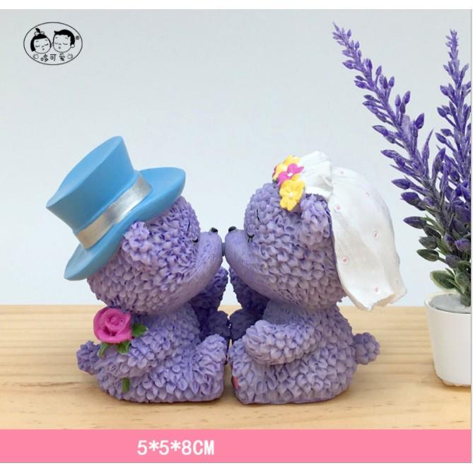Set decor cặp GẤU TÌNH NHÂN trang trí taplo ô tô, táp lô xe hơi - Hoàng Đông shop