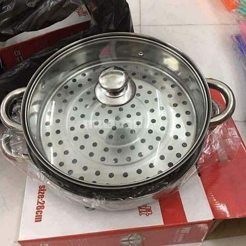 NỒI HẤP 2 TẦNG INOX 28CM