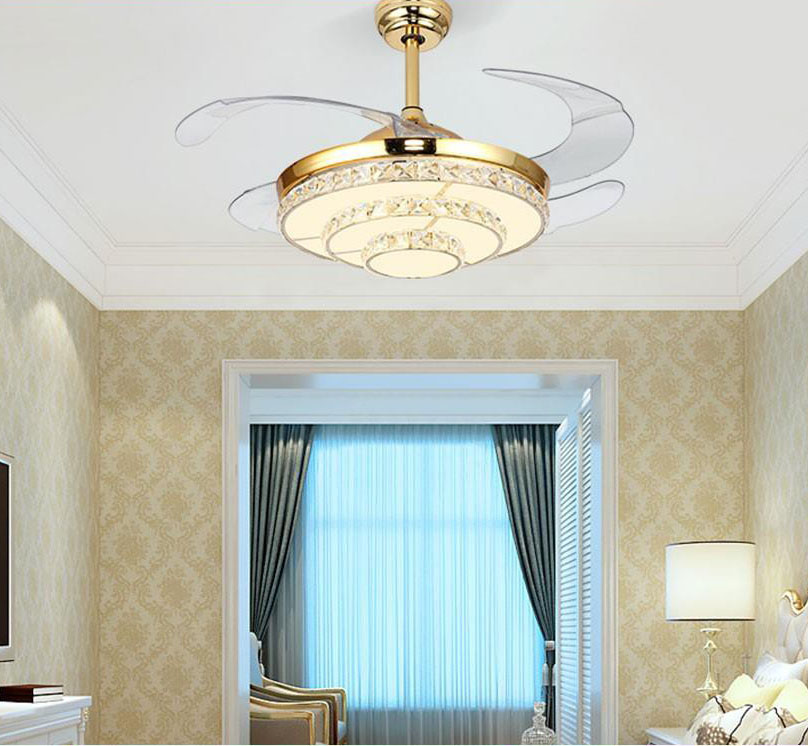 Đèn quạt trần SINER hiện đại, tiện dụng cánh cụp xòe với 3 chế độ ánh sáng