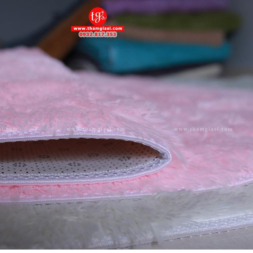 Thảm Lông Xù Màu Hồng Nhạt | 100x160cm | Thảm Trang Trí Phòng Khách - Phòng Ngủ - Thảm Trải Sofa - Thảm Dành Cho Bé