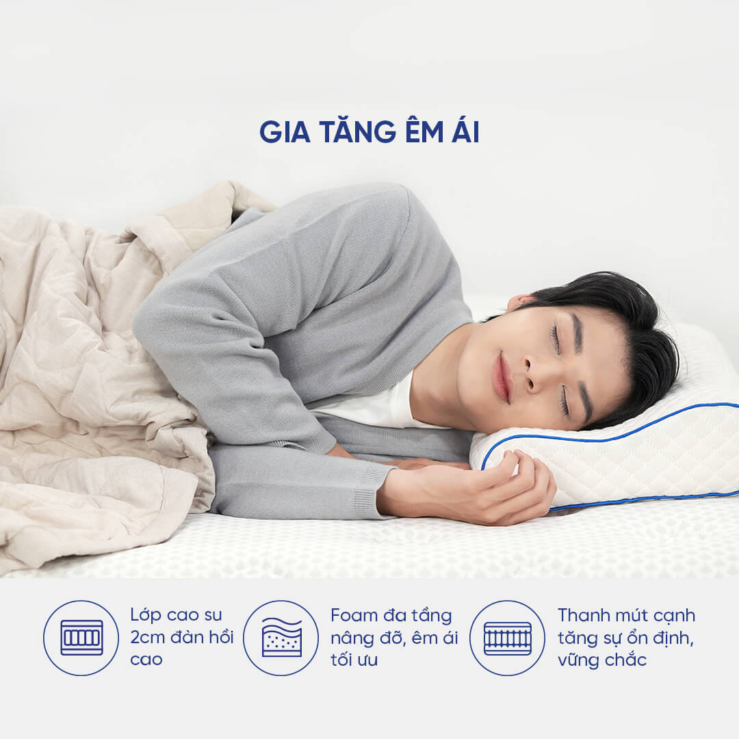 Nệm Lò xo túi độc lập cao cấp Dunlopillo Cambridge Luxe kháng khuẩn, hỗ trợ, nâng đỡ tối đa, chuẩn khách sạn 5 sao