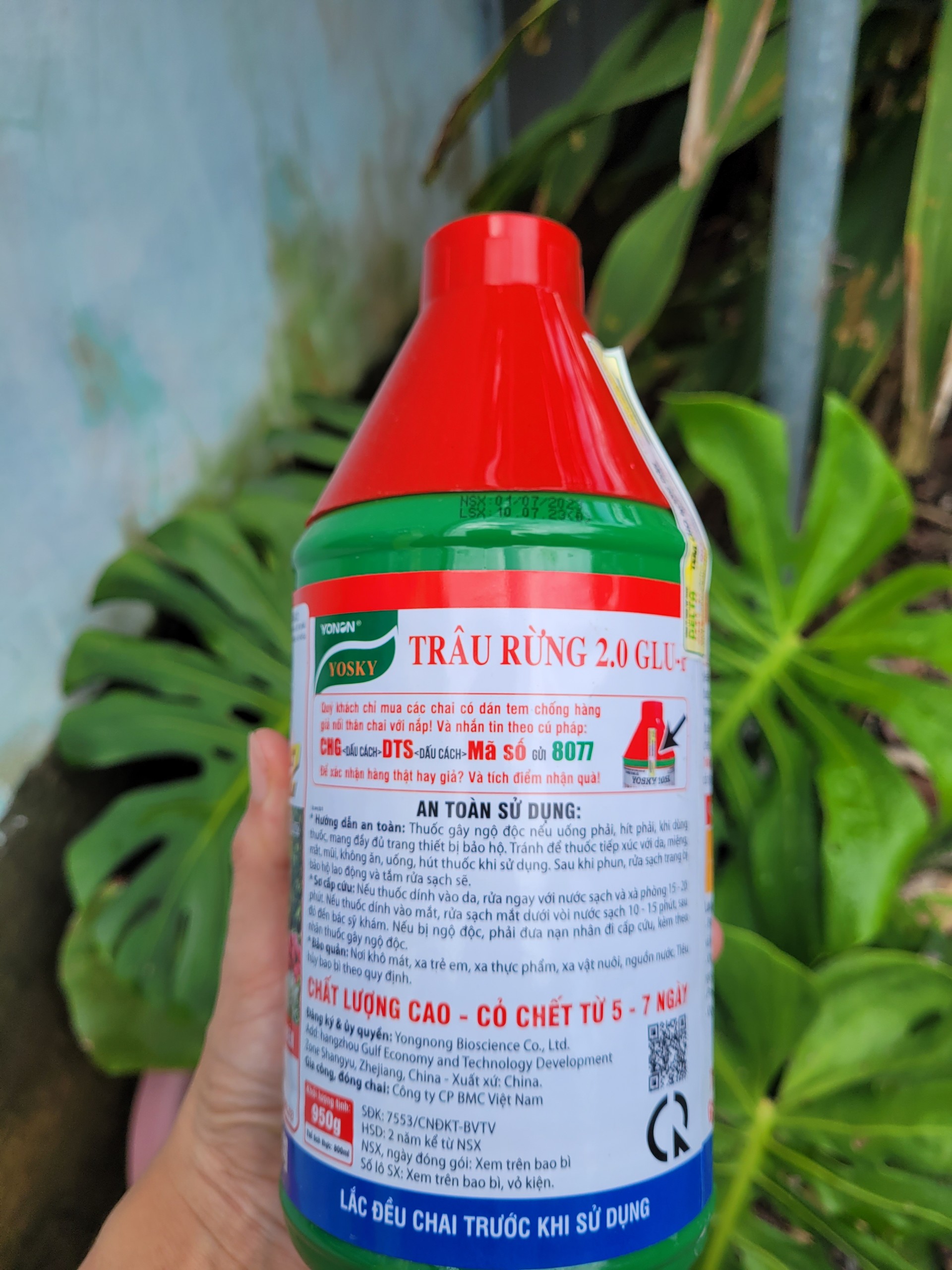 Thuốc trừ cỏ TRÂU RỪNG 2.0GLU-P trừ cỏ mần trầu, cỏ chỉ, cỏ cú, cỏ ống...chai 800ml