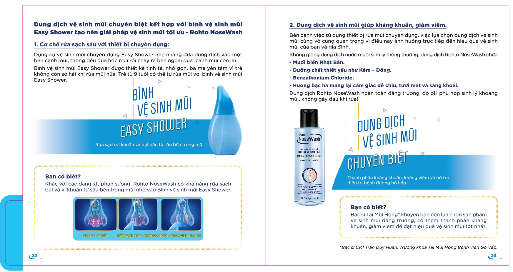 Bộ Tiện Dụng Vệ Sinh Mũi Rohto NoseWash Miniset: Bình Vệ Sinh Mũi Easy Shower + Bình Dung Dịch