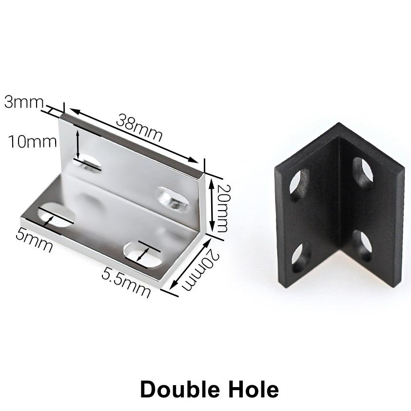 4 Cái Openbuilds Đơn Đôi Ba Chân đế Hỗ trợ Loại L Phổ biến Góc Lắp Đầu nối Nhôm cho Hồ sơ Nhôm