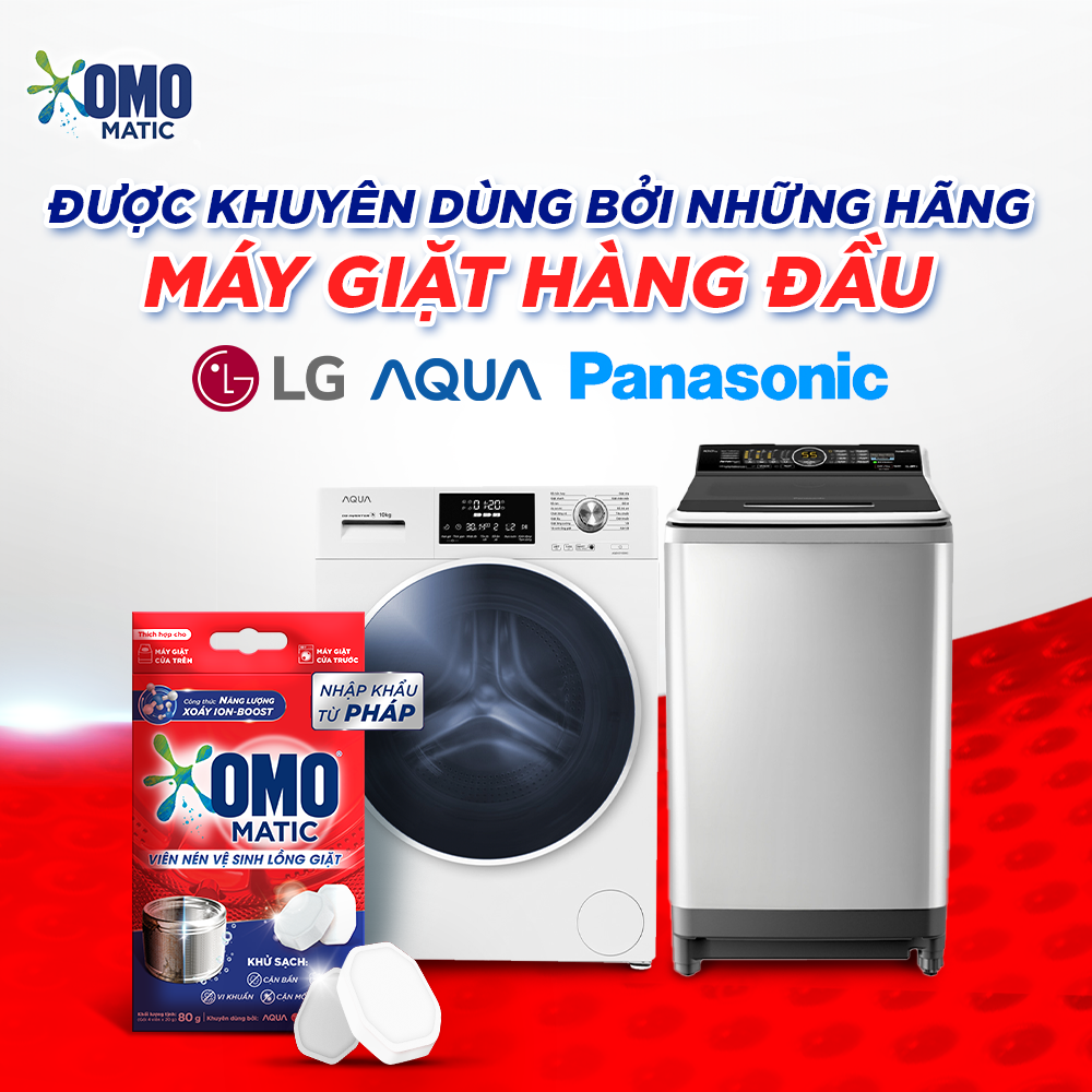 Combo 3 Hộp 4 Viên Nén Vệ Sinh Lồng Giặt OMO Matic 80gr