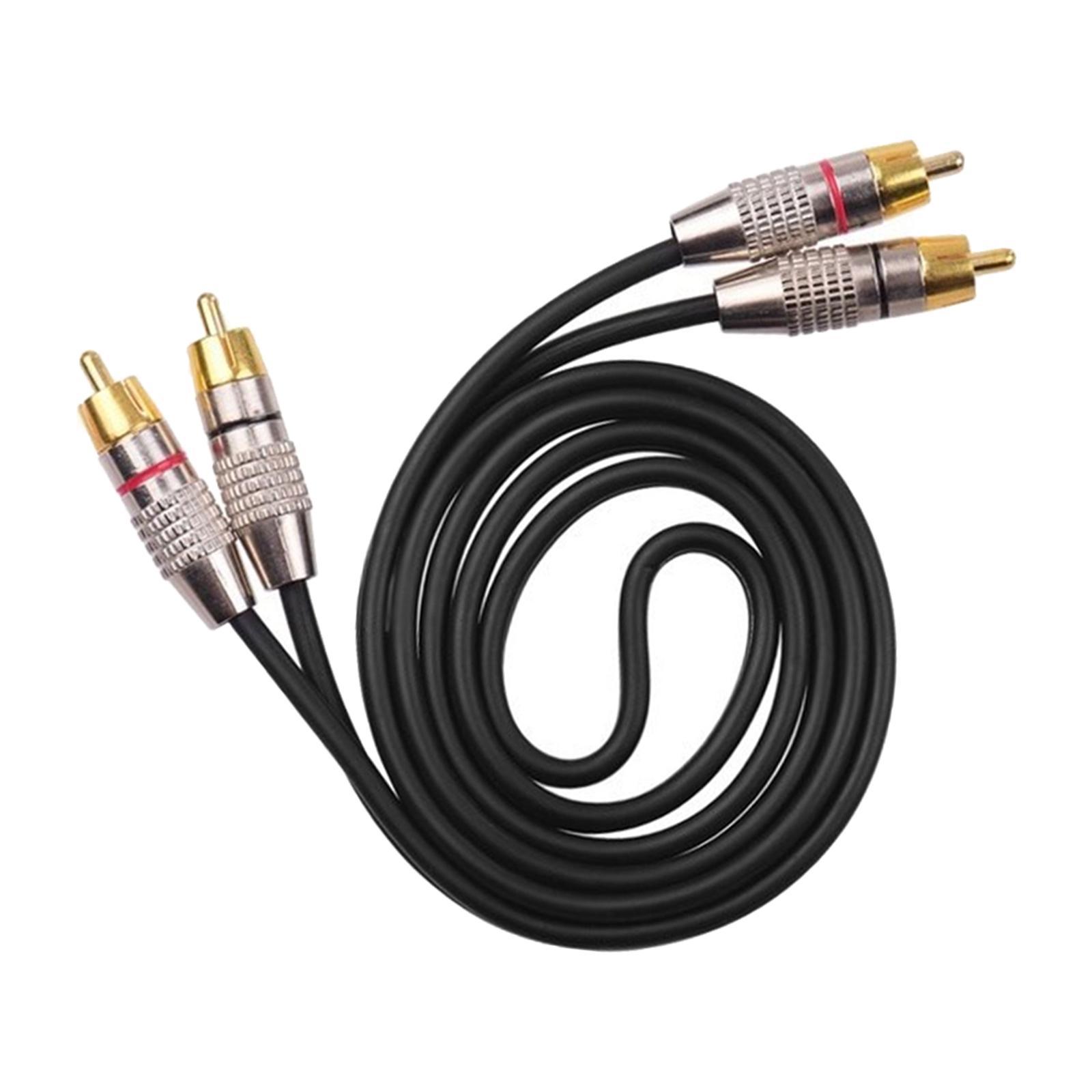 2RCA to 2RCA Stereo Audio Cable Multipurpose for Subwoofer Home Audio