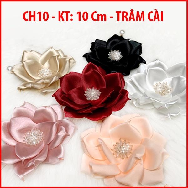 GOTI - Tag Hoa Trâm Cài Áo Cao Cấp Handmade Màu Pastel Nhụy Đính Pha Lê Cao Cấp - Phụ Kiện Trang Trí Váy Đầm Dành Cho Nữ CH10