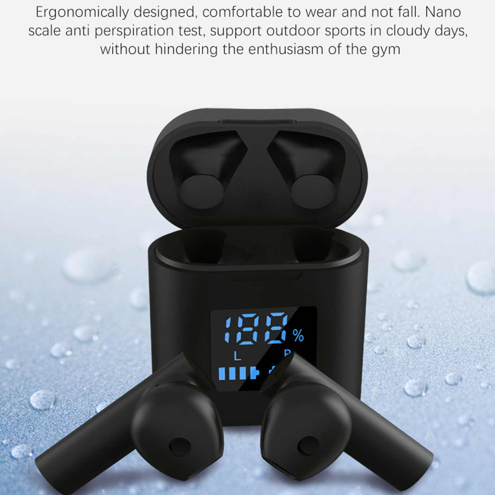 Tai Nghe Thể Thao Không Dây BT Mic Màn Hình LED