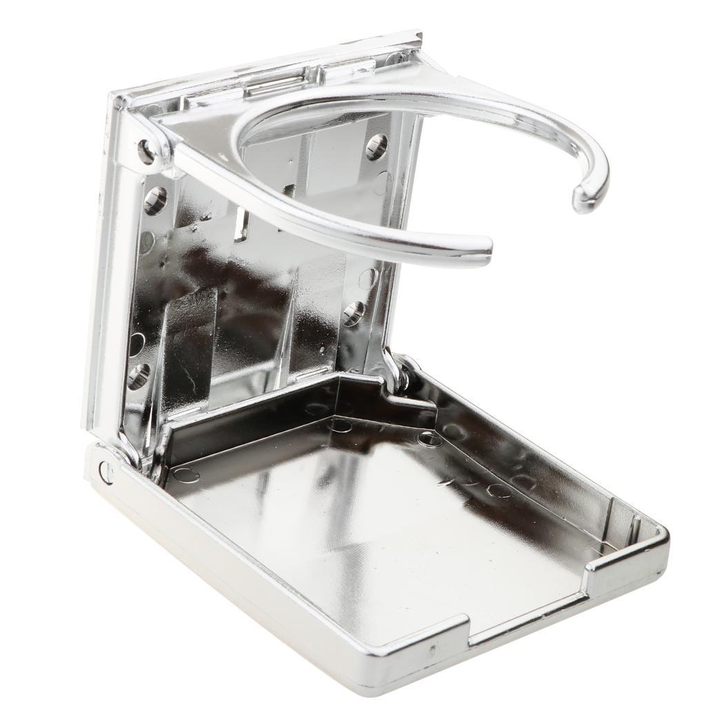 Adjustable Foldable Water Drink Cup Bottle Can Beverage Mugs Holder Silver