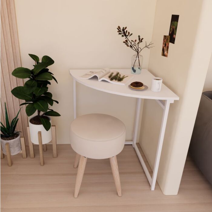 SB Furniture, Looms, Margie-D Table, White, W80XD60XH71.5 cm.