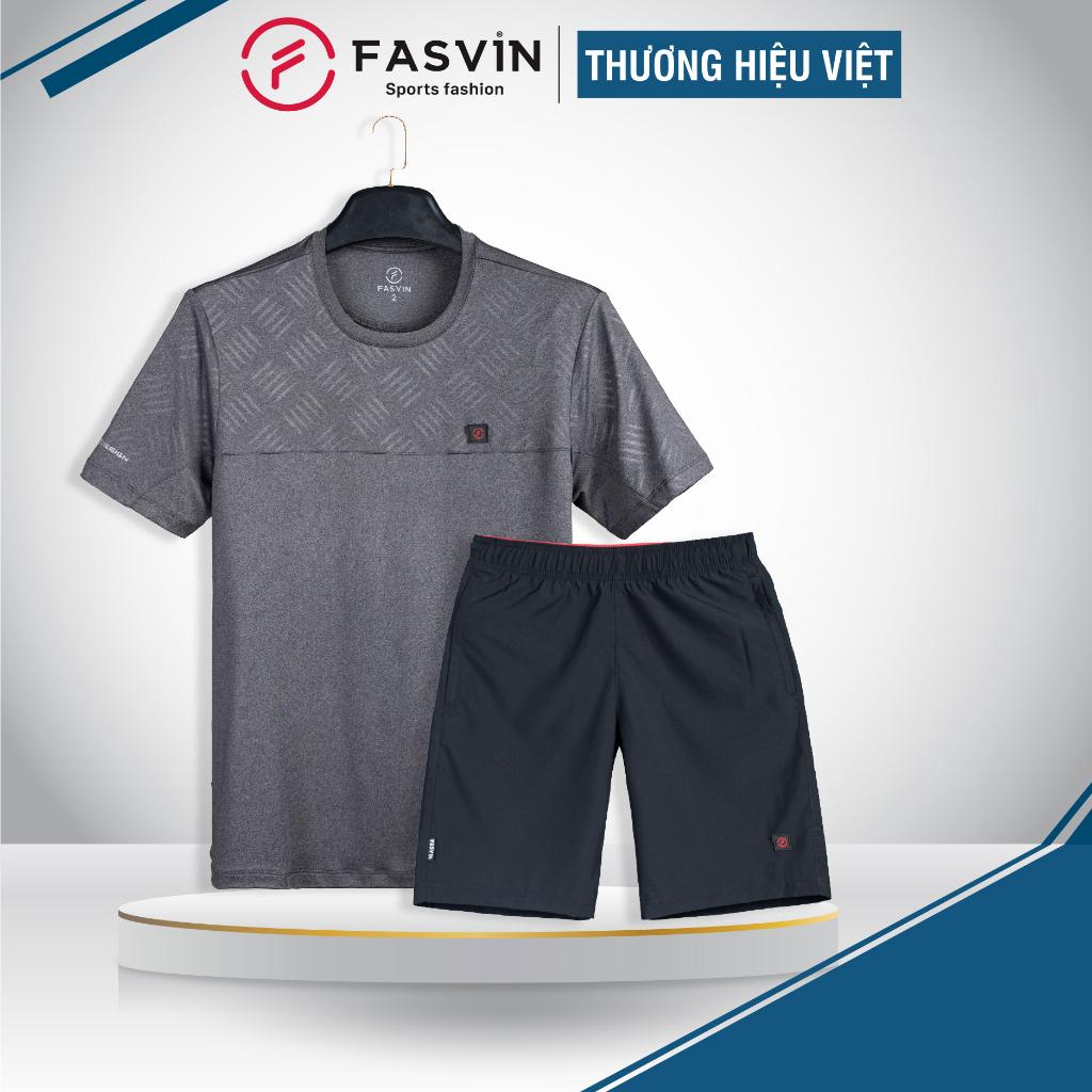 Bộ quần áo thể thao nam Fasvin AT23580.HN chất vải mềm nhẹ co giãn thoải mái