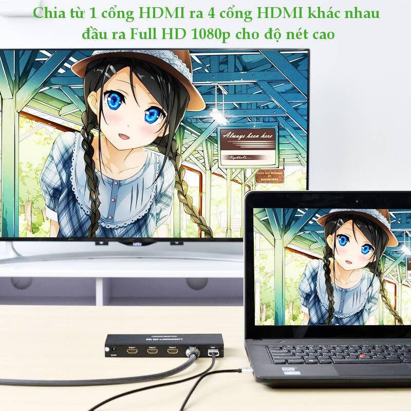 Bộ chia cổng HDMI 1 cổng ra 4 cổng 2K x 4K Hỗ trợ full HD UGREEN 40202 - Hàng chính hãng