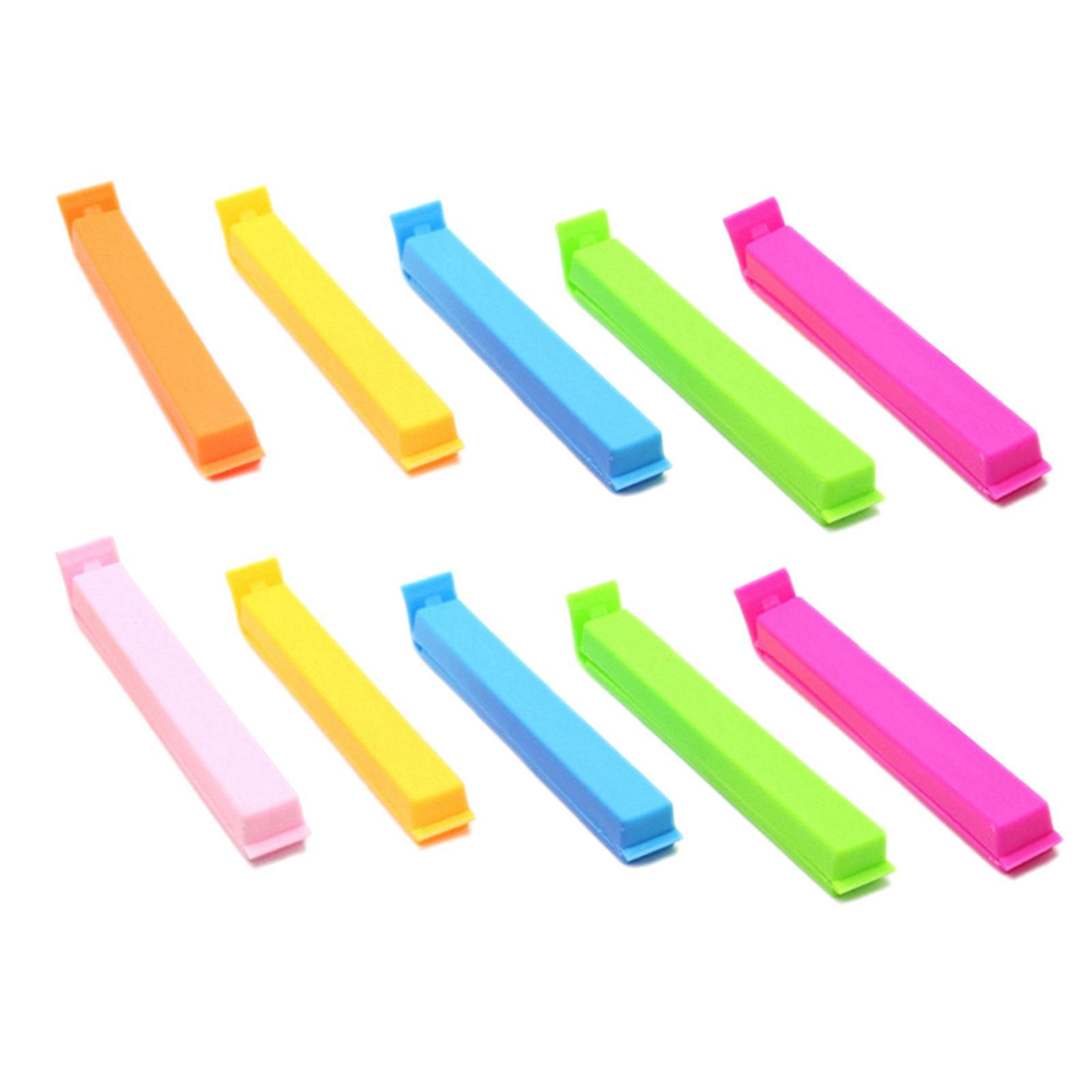 10Pcs Food Bag Clip Kitchen Storage Clips Kitchen Clips Multipurpose Food Bag Clamp Bag Sealing Clips for Office Kitchen Bakery Groceries