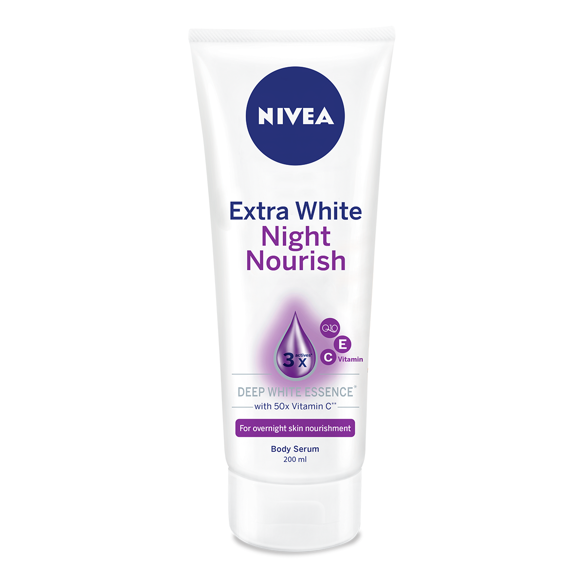 Combo 2 Tinh Chất Dưỡng Thể Trắng Da Giúp Phục hồi &amp; Săn Da Ban Đêm Nivea (200ml) - 89122