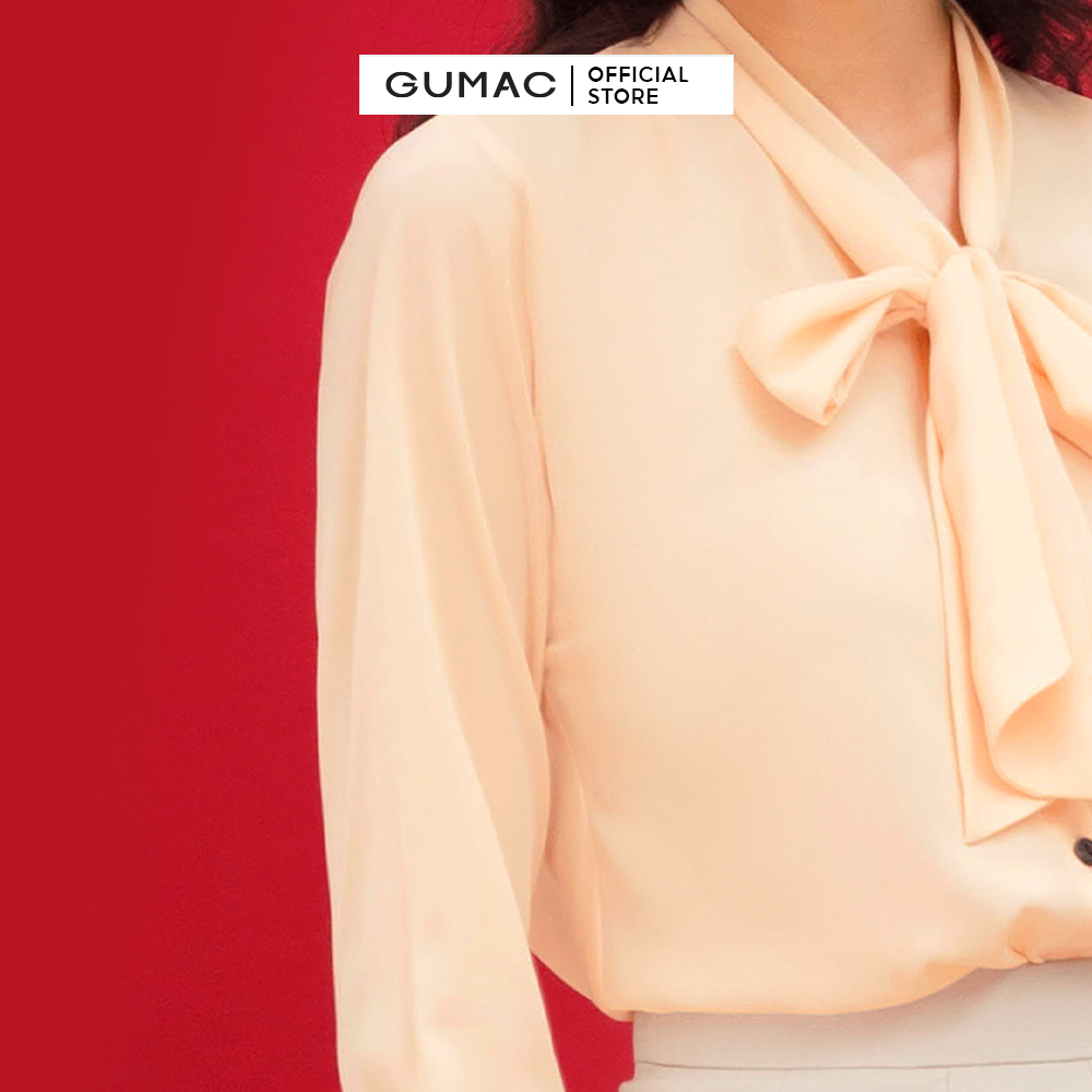 Áo sơ mi nữ GUMAC AC01025 thắt nơ
