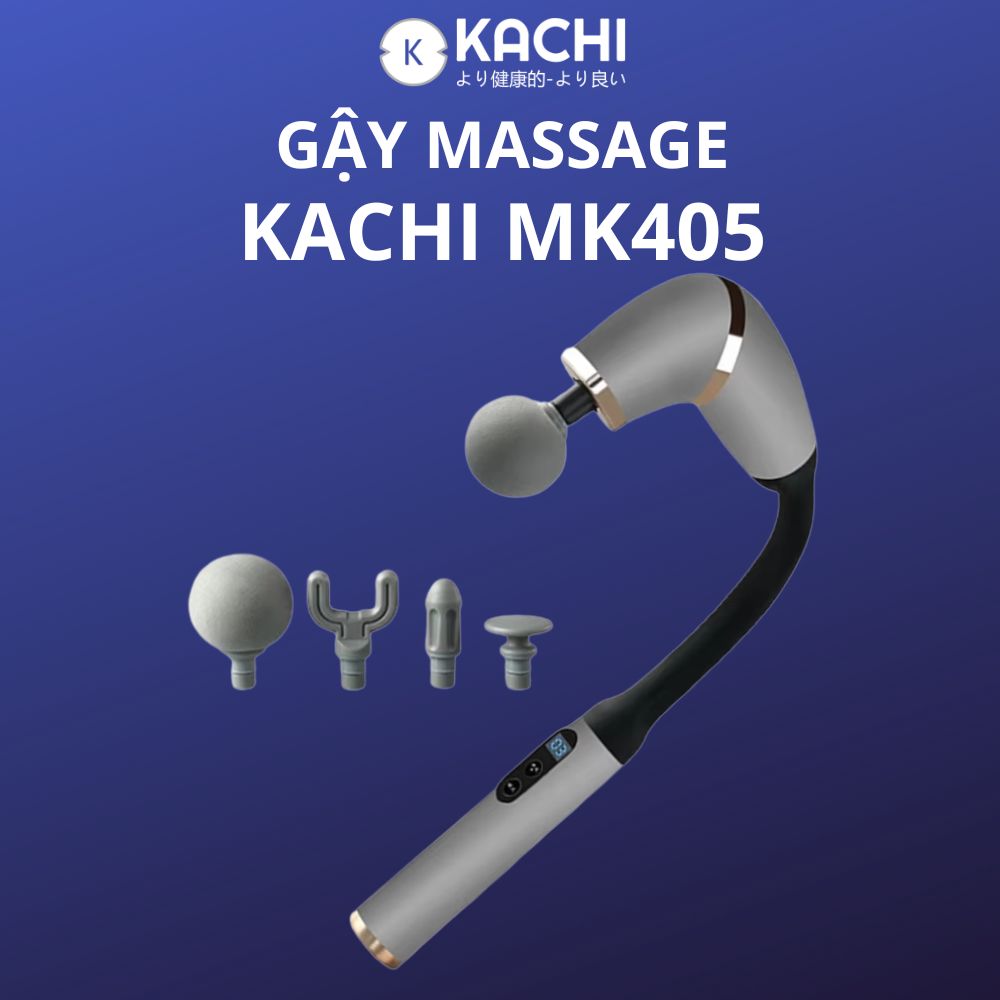 Gậy Massage Kachi MK405 – Súng Massage Cầm Tay Có Tay Nối Dài, Thư Giãn Sâu Từng Nhóm Cơ - hàng chính hãng