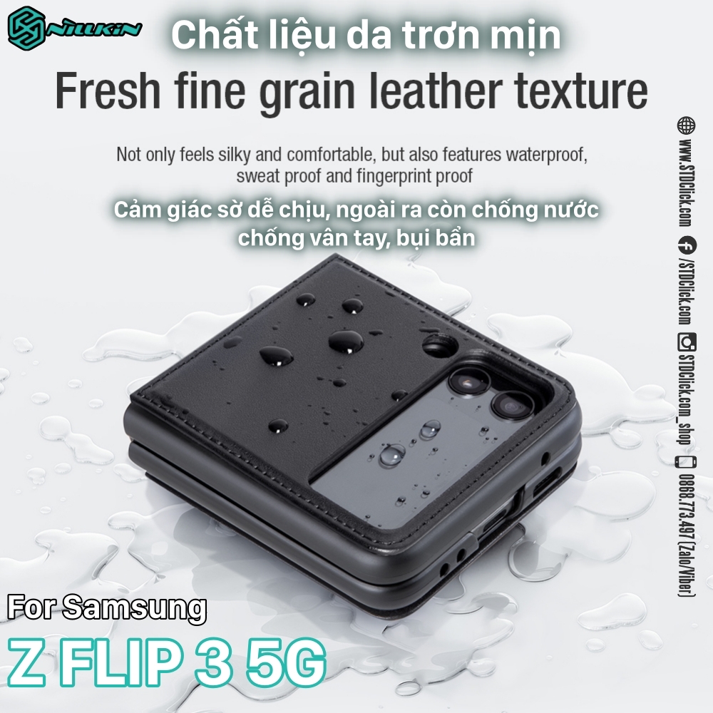 BAO DA DÀNH CHO ĐIỆN THOẠI SAMSUNG GALAXY Z FLIP 3 5G NILLKIN QIN