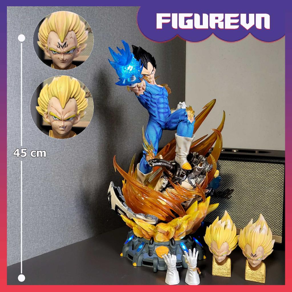 Figure / Mô hình Vegeta chiến đấu 3 đầu 45 cm có LED - Dragon Ball