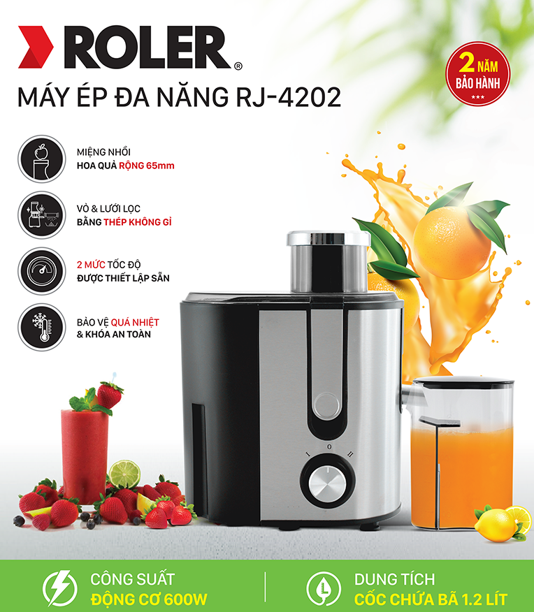 Máy ép trái cây đa năng Roler RJ-4202