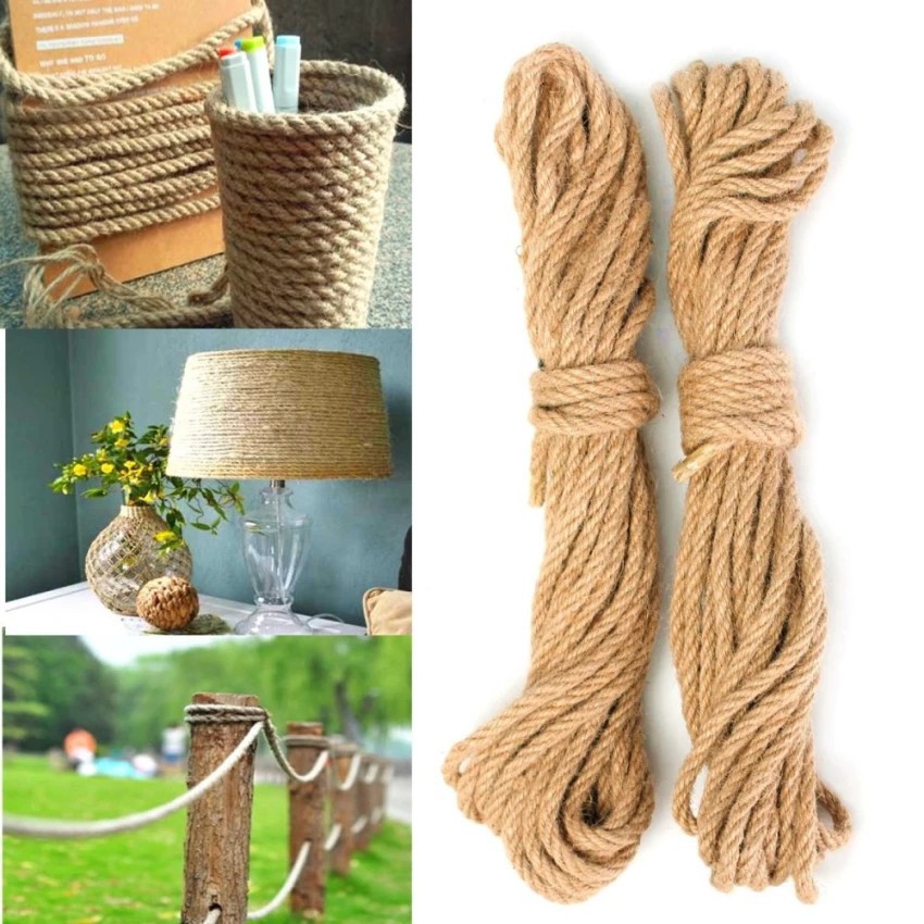 Size 8mm - cuộn 20 mét dây thừng trang trí, dây đay, day cói làm đồ handmade, thủ công, đồ cào móng mèo