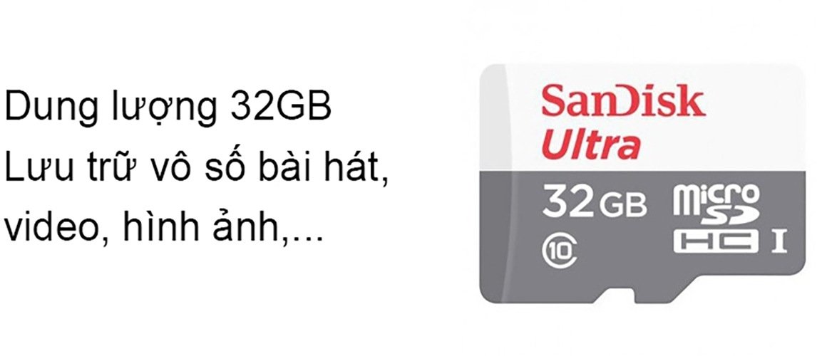 Thẻ Nhớ Micro SDHC SanDisk UHS-1 32GB Class 10 - Hàng Chính Hãng