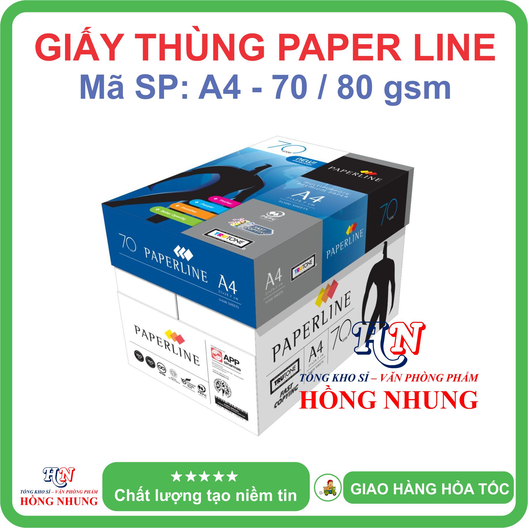 [SALE] Giấy thùng Paper line A4, Định Lượng 80 / 70 gsm , Giấy mịn, Phù Hợp Với Các Loại Máy In, Giúp Bạn Thoải Mái In, Photo Mà Không Lo Kẹt Giấy