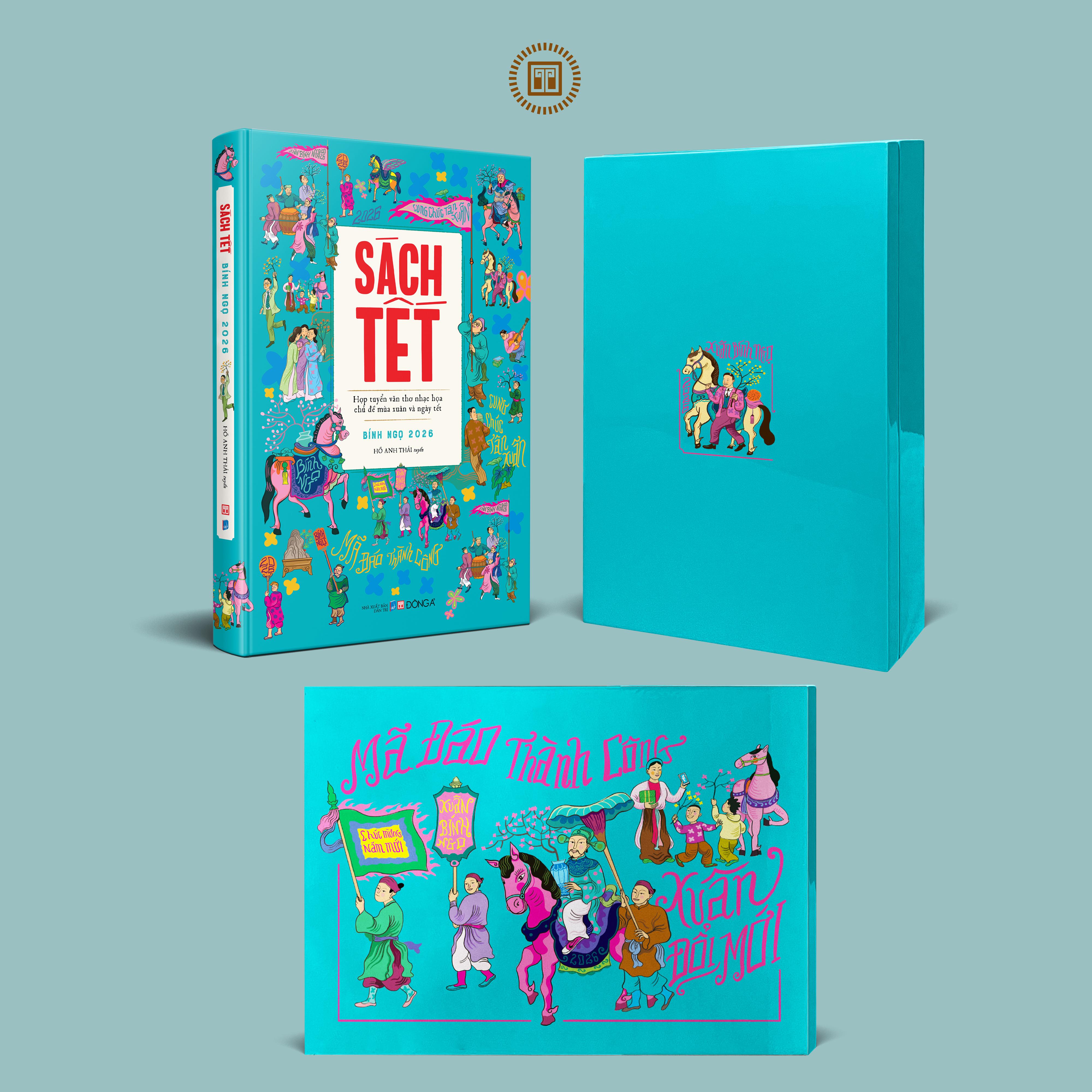 Sách - Sách Tết Bính Ngọ 2026 - Hợp Tuyển Văn Thơ Nhạc Hoạ Chủ Đề Mùa Xuân Và Ngày Tết - Ấn Bản Giới Hạn - Bìa Cứng - Tặng Kèm Hộp Sơn Mài + Tranh Sơn Mài